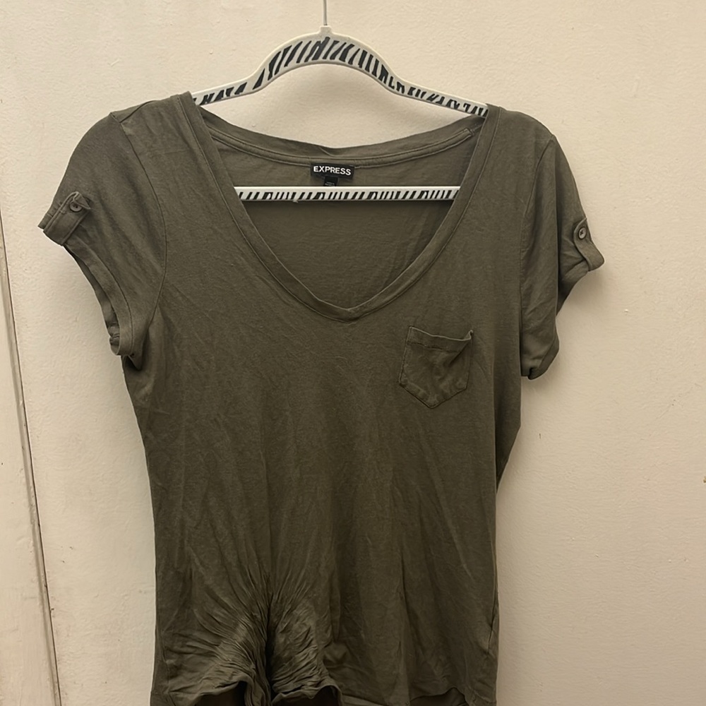 Express Olive colored t shirt - Picture 13 of 16